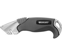 Westcott Cutter de sécurité E-84023 – en aluminium, lame 18 mm, manche antidérapante – gris/noir