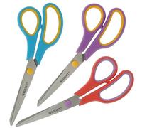 Westcott Easy Grip Ciseaux 3 pièces Mix | Lot de 3 ciseaux universels avec poignée confort | Lame en acier inoxydable extra-tranchante et durable | Ciseaux pour la maison et le bureau | N-90033 00