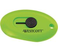 Westcott Mini utilitaire lame Cutter de sécurité en céramique - vert (Lot de 6)
