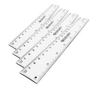 Westcott Règle en plastique, graduation, transparent 20cm (Lot de 4)