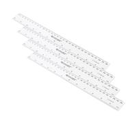 Westcott Règle en plastique, graduation, transparent 30cm (Lot de 4)