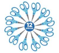 Westcott Softgrip Ciseaux Enfant 13cm Bleu Pointe (Lot de 12) | Ciseaux école | Droitier | Softgrip | Bout pointu | 13cm, lame 4,5cm | dès 6 ans | E-21583 OL