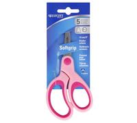 Westcott Softgrip Ciseaux Enfant 13cm Rose Pointe 6 ans | Ciseaux école | Droitier | Softgrip | Bout pointu | 13cm, lame 4,5cm | dès 6 ans | E-21582 OL