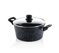 Westinghouse Black Marble Faitout anti-adhésif, sans PFOA, avec couvercle, passe au lave-vaisselle Ø 24 cm