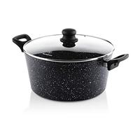 Westinghouse Black Marble Faitout anti-adhésif, sans PFOA, avec couvercle, passe au lave-vaisselle Ø 28 cm