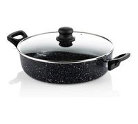 Westinghouse Black Marble Poêle à Braiser Ø28 cm, Avec Couvercle, Compatible Induction et Tous Types de Plaques, Sans PFOA
