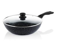 Westinghouse Black Marble Wokpfanne Ø30 cm, Mit Deckel, Induktion & Alle Herdarten, PFOA-Frei, Antihaft, Spülmaschinengeeignet
