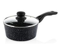Westinghouse Casserole Induction - Poele 20cm Anti Adhésive Tout Feux - Couvercle en Verre - Marbre Noir