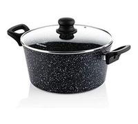 Westinghouse faitout induction - 24cm casserole tout feux avec couvercle - marbre noir noir G