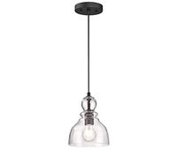 Westinghouse Lighting 61008 Luminaire suspendu d'intérieur à une lampe, finition bronze huilé avec verre granuleux clair