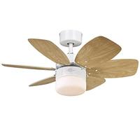 Westinghouse Lighting 7242440 Flora Royale Ventilateur de plafond E27 Acier blanc