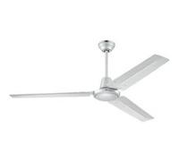 Ventilateur de plafond avec interrupteur mural Industrial 142 cm Argent