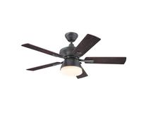 Westinghouse Lighting 7316240 Ventilateur de plafond intérieur/extérieur Nevada en fer traditionnel de 105 cm, luminaire avec verre opale dépoli