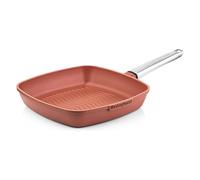 Westinghouse Performance Series - Poêle à griller Induction 28cm - Convient au four - Poêle à steak - Convient à toutes les sources de chaleur - Rouge