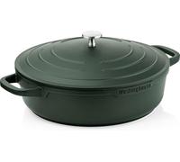 Westinghouse PERFORMANCE SERIES Sauteuse avec couvercle, 32 cm, pour induction et tous types de feux, poêle revêtue avec poignée, bord haut, passe au four et au lave-vaisselle, verte