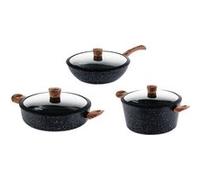 Westinghouse - Poêle wok 30 CM + Casserole 28 CM + Casserole 28 CM - Induction - Édition spéciale Noir G