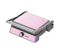Westinghouse Rétro Gril de Contact 29×24 cm, Ouverture à 180°, 2200 W, Température Réglable, Grill à Panini, Grille-Pain, Plaques Antiadhésives, Rose