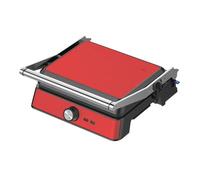 Westinghouse Retro Grill de Contact, Panini & Sandwichs, Ouverture 180°, Thermostat Réglable, 29x24 cm, 2200W, Rouge