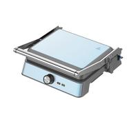 Westinghouse Retro Grill de Contact, Panini & Sandwichs, Ouverture 180°, Thermostat Réglable, 29x24 cm, 2200W, Bleu