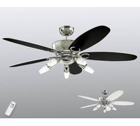 Westinghouse Ventilateur de plafond avec éclairage Arius, télécommande Arius, noir, Salon / Salle à manger, Métal, Moderne
