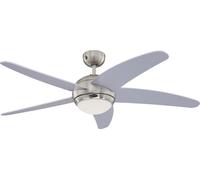 Westinghouse Ventilateur de plafond avec éclairage et télécommande Bendan Argent