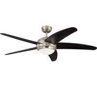 Westinghouse Ventilateur de plafond avec éclairage et télécommande Bendan Chrome
