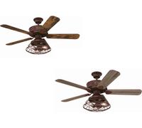 Westinghouse Ventilateur de plafond Barnett Marron 122 cm avec éclairage LED et télécommande