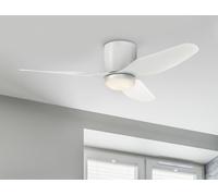 Westinghouse Ventilateur de plafond LED Carla, silencieux, 117 cm, blanc dimmable, blanc, Salon / Salle à manger, Matière Plastique, Moderne