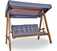 Westmann Balançoire hollywoodienne en bois Pera 2000 Anthracite 203x116x180 cm