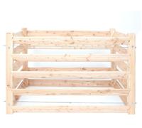 Westmann Composteur en bois Konni L bois de mélèze naturel 100x130x80 cm