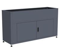 Westmann Integra Metall : Plate-bande surélevée en métal avec espace de rangement, couleur anthracite, dimensions 160 x 50 x 85 cm