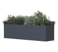 Westmann Métal Bac à plantes Talus M Bac à plantes rectangulaire Anthracite 100x25x27cm
