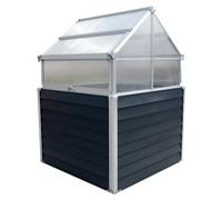 Westmann Métal Lit surélevé avec serre Store & Grow Anthracite 120x120x169 cm