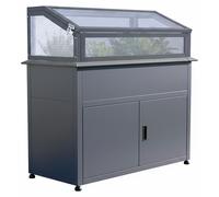 Westmann Plexa Plus Potager surélevé en métal avec châssis de culture et espace de rangement