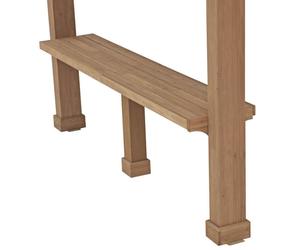Westmann Tablette latérale en bois pour pavillon Devon Naturel 59x299x96 cm