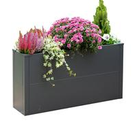 Westmann Talus L Bac à plantes métallique rectangulaire Anthracite