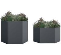 Westmann Varia Set Métal Lit surélevé hexagonal Lot de 2 Anthracite