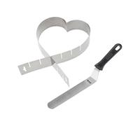 Westmark 1 moule à pâtisserie Heart, réglable sans base, 22 cm, acier inoxydable/plastique, argent/noir, 313422E8