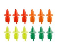 Westmark 12 Becs Verseur pour Spiritueux/Vinaigre/Huile, Doseur avec Tube, Fluorescent, Bouchon en Plastique, Jet-Pour, Multicolore/Neon, 41102080