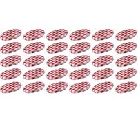 Westmark 15 Couvercles à visser/Twist-Off pour Bocaux de Conservation, Rond, ø 82 mm, en Fer blanc, Rouge-blanc, Quadrillé, 409522E3 (Lot de 2)