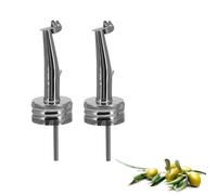 Westmark 2 Becs Verseurs à Spiritueux/Huile pour Bouteilles avec Filetage, ø 28 mm, avec Cliquet, avec Tube d'air, métal/inox, Inox Gastro, Argenté, 45202280
