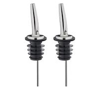 Westmark 2 Becs Verseurs pour Spiritueux/Huile/Vinaigre pour Bouteilles, avec Tube d'air, Métal/inox, Bouchon plastique, Inox Gastro, Argenté, 47322280