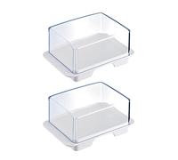 Westmark 2 Beurriers de Réfrigérateur, Plastique, Exclusiv, Blanc/Transparent, 208622E3