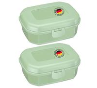 Westmark 2 Boîtes à Snack, avec Fermeture à Clic, Hauteur : env, 7,4 cm, Plastique, Maxi,Vert, 235222Em