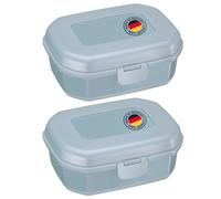Westmark 2 Boîtes à Snack, Boite Conservation Alimentaire, avec Fermeture à Clic, Hauteur : env, 7,4 cm, Plastique, Maxi, Bleu, 235222Eb