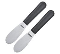 Westmark 2 Couteaux à Beurre Professionnels, dimensions de la Lame : 3,3 x 8,5 cm, longueur : 18,5 cm, Acier inoxydable/plastique, Master Line, Noir/Argenté, 135722E3