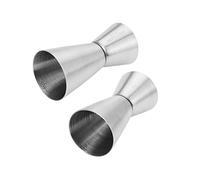 Westmark 2 Petits Verres Doseurs/Mesureurs pour Bar, Jigger pour Cocktails, 2 Mesures chacune : 2/4 t 2/3 cier inoxydable, Argenté, 627722E7