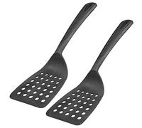 Westmark 2 spatules, Résistance à la Chaleur jusqu'à 270 °C/ 518 °F, Large Surface d'appui et Bord spécialement aplati, Plastique, Gentle Plus, Noir, 283722E5