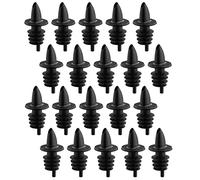 Westmark 20 Becs Verseurs à Spiritueux/Vinaigre/Huile pour Bouteilles, Doseur avec Tube d'air, Bouchon plastique, Jet-Pour, Noir, 411022E3