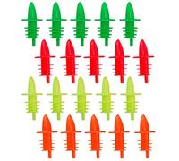 Westmark 20 Becs Verseurs pour Spiritueux/Vinaigre/Huile en Bouteilles, Doseur avec Tube d'air, Fluorescent, Bouchon en Plastique, Jet-Pour, Couleur assortie/néon, 411022E4